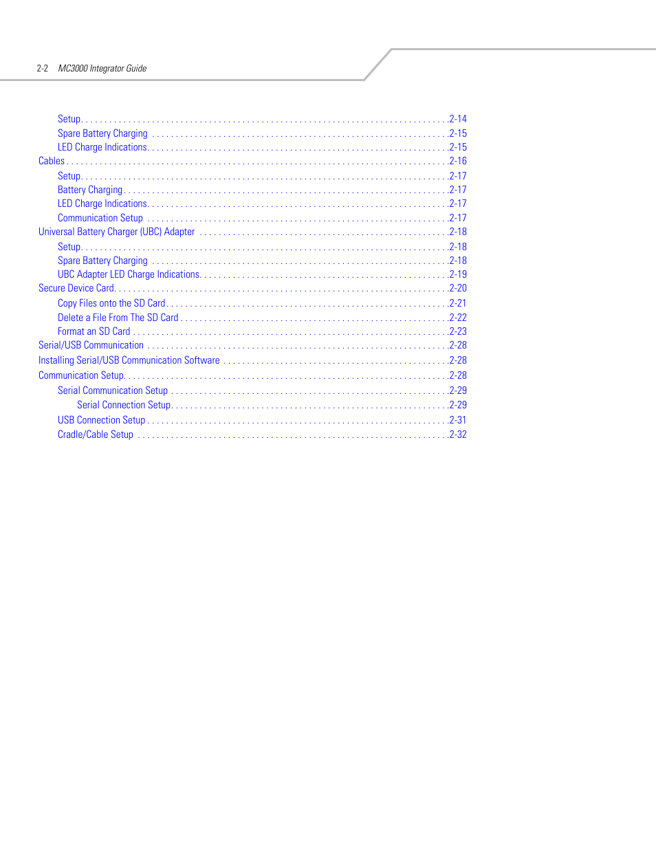 Symbol Technologies MC3000 User Manual | Page 42 / 212