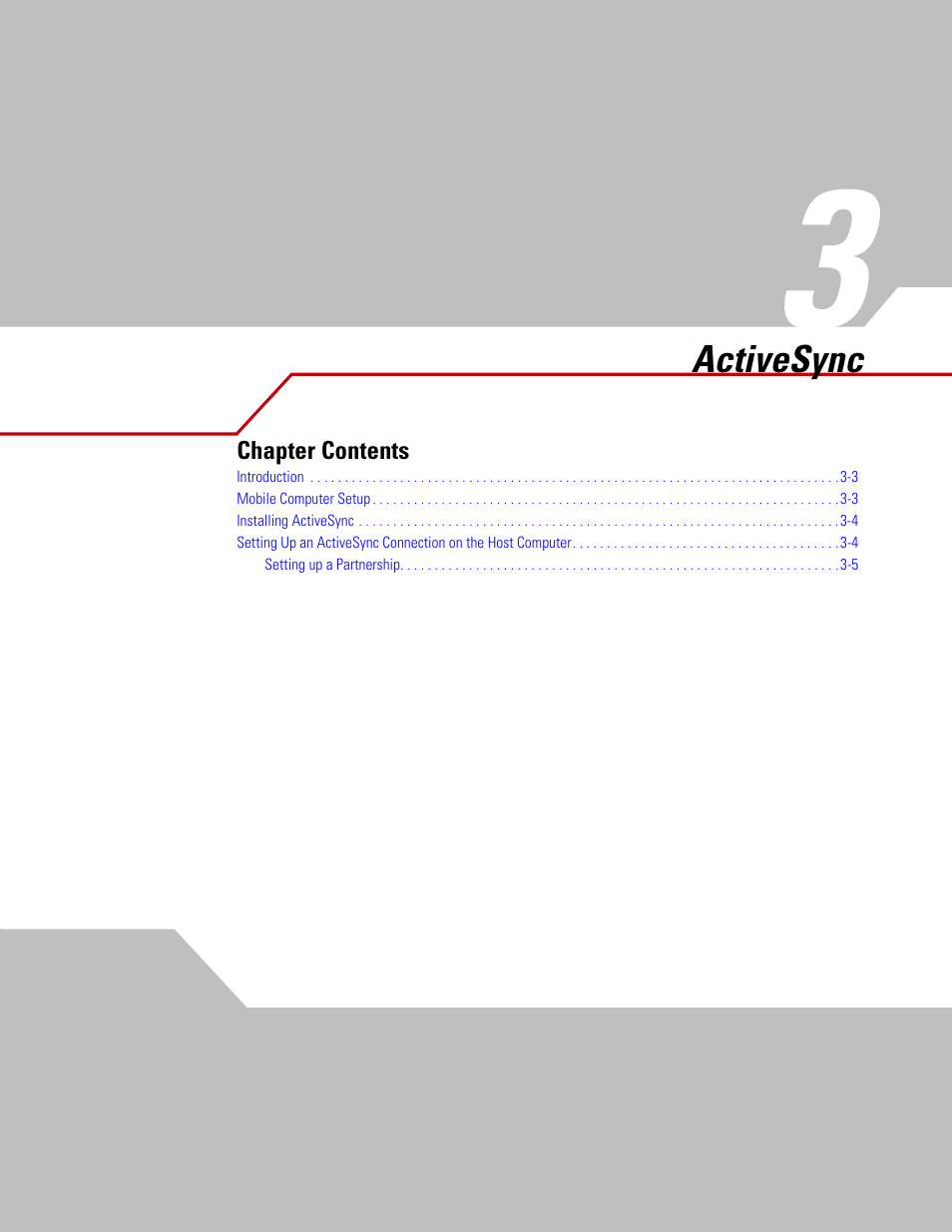 Activesync, Chapter 3. activesync, Chapter 3, activesync | Symbol Technologies MC3000 User Manual | Page 75 / 212