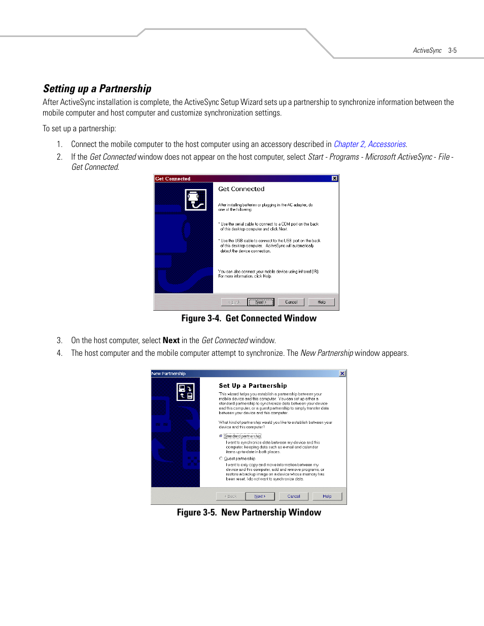 Setting up a partnership, Setting up a partnership -5 | Symbol Technologies MC3000 User Manual | Page 79 / 212