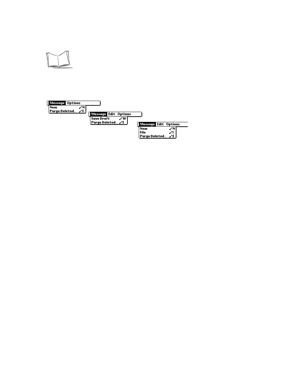 Message menu, Message menu -26 | Symbol Technologies SPT 1500 User Manual | Page 150 / 261