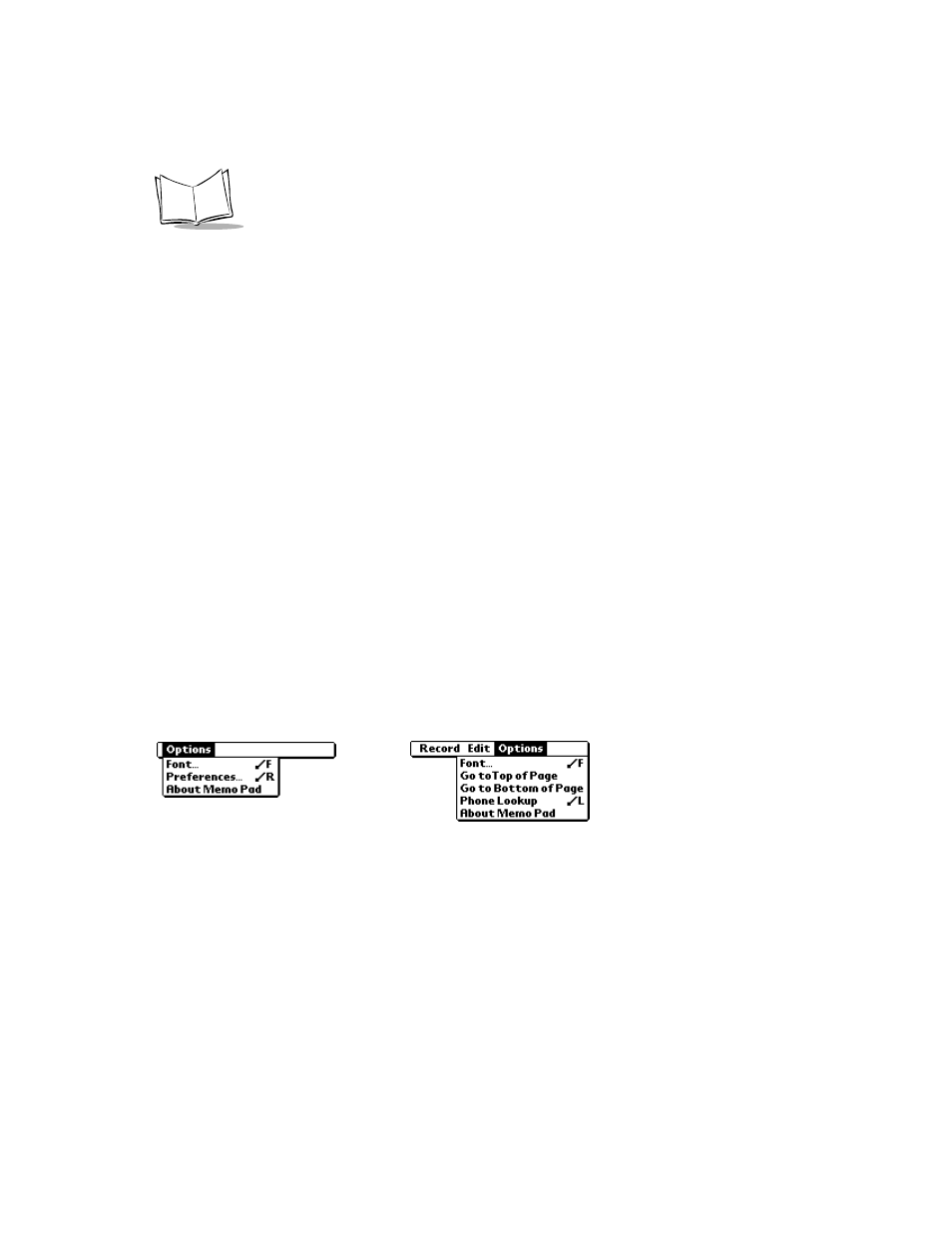 Options menu, Options menu -6 | Symbol Technologies SPT 1500 User Manual | Page 158 / 261