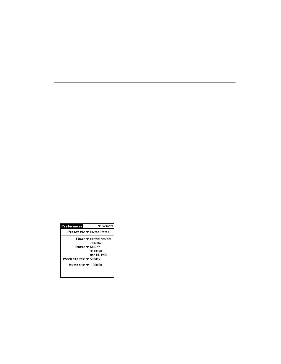 Digitizer preferences, Formats preferences, Country default | Digitizer preferences -5 formats preferences -5, Country default -5 | Symbol Technologies SPT 1500 User Manual | Page 165 / 261