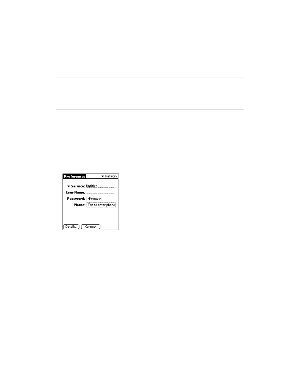 Selecting a service, Entering a user name, Selecting a service -11 entering a user name -11 | Symbol Technologies SPT 1500 User Manual | Page 171 / 261