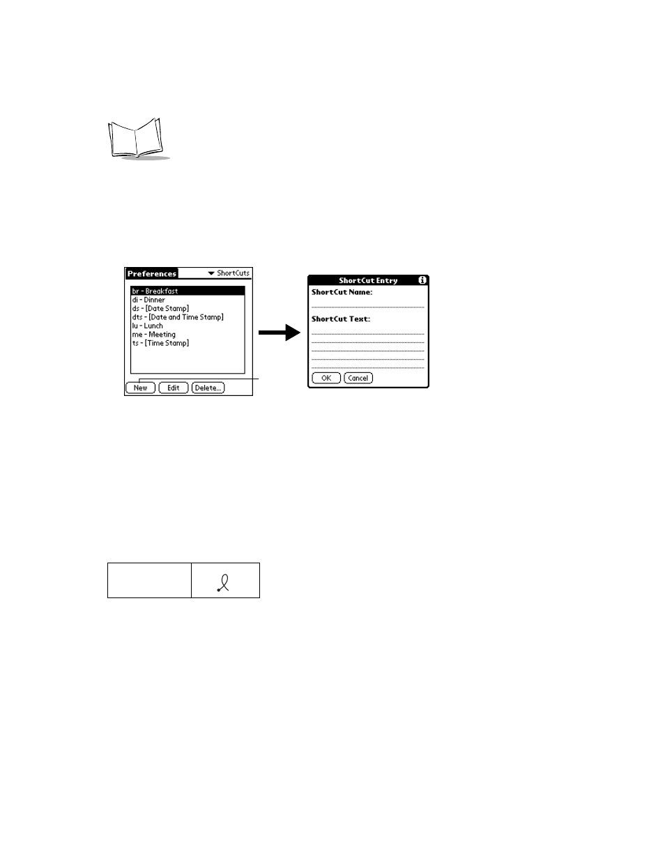 Editing a shortcut, Editing a shortcut -26 | Symbol Technologies SPT 1500 User Manual | Page 186 / 261