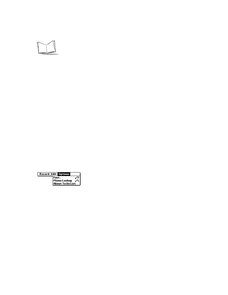 Options menu, Options menu -8 | Symbol Technologies SPT 1500 User Manual | Page 202 / 261