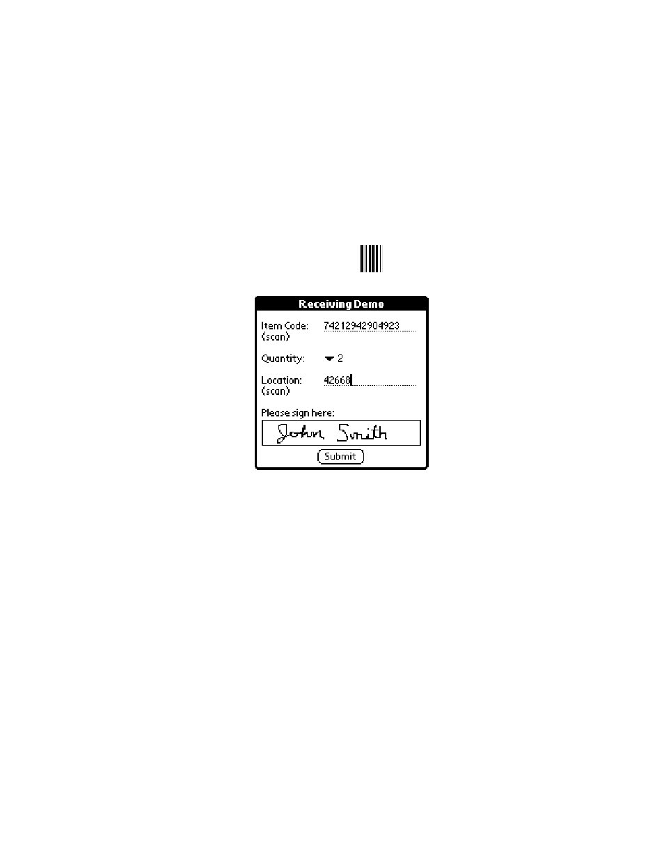 Receiving demonstration program, Scanning problems, Expense templates | Symbol Technologies SPT 1500 User Manual | Page 207 / 261