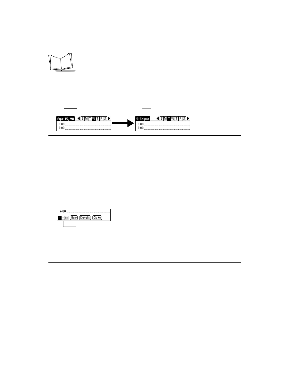 Working in week view, Working in week view -10 | Symbol Technologies SPT 1500 User Manual | Page 90 / 261