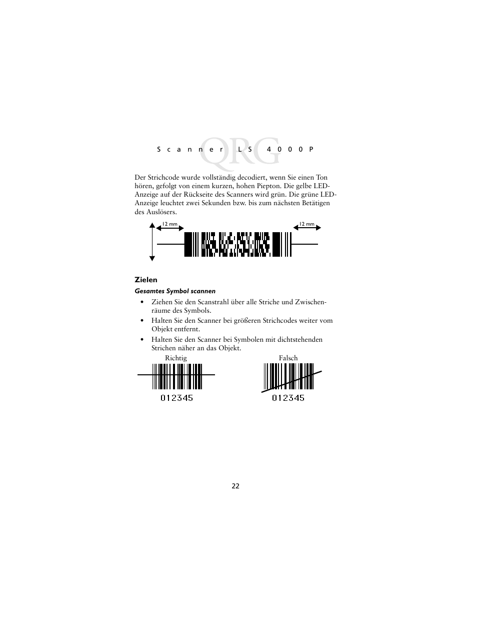 Zielen | Symbol Technologies LS4000P Series User Manual | Page 24 / 48