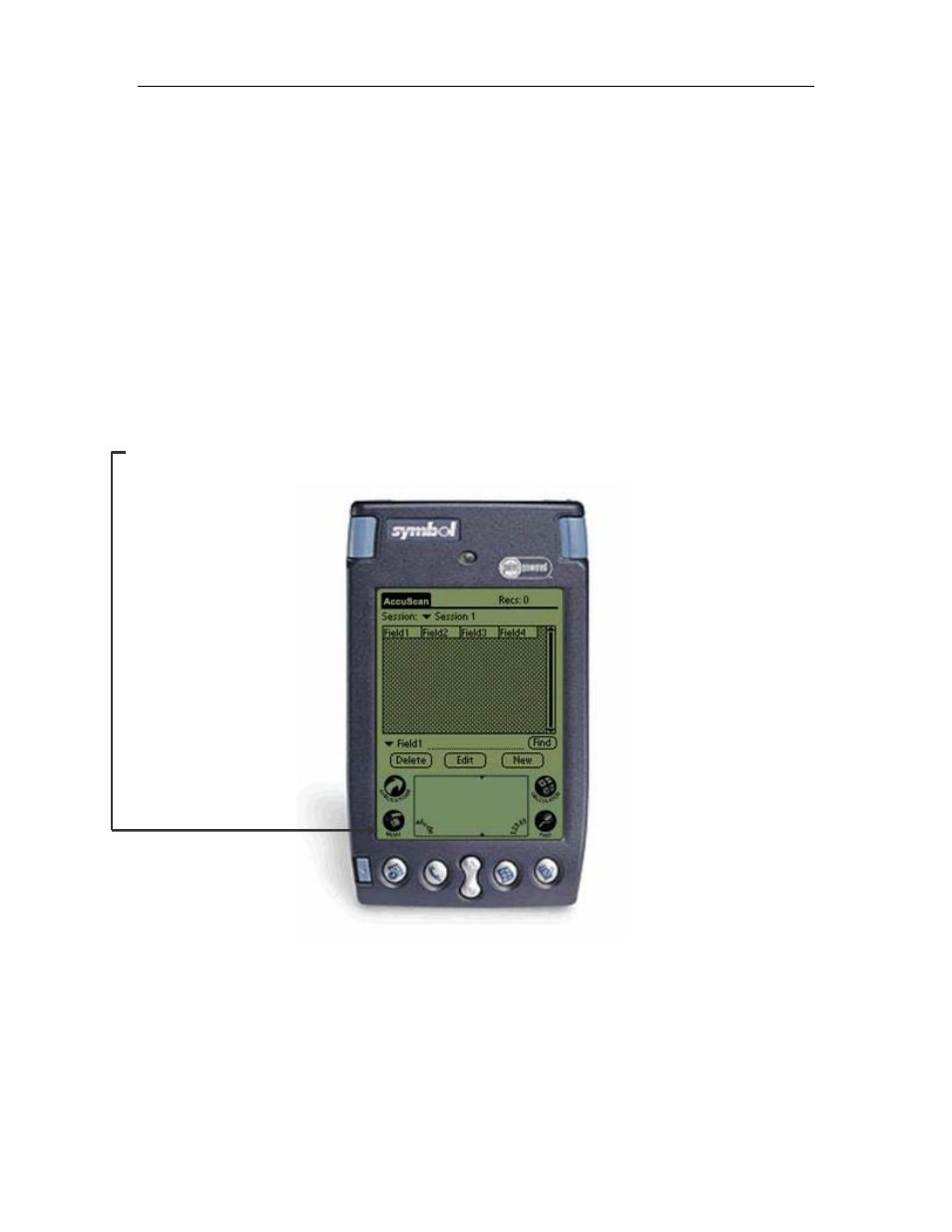 Chapter 4: field settings, 1 configuring field settings, Configuring field settings | Symbol Technologies AccuScan Palm Pro User Manual | Page 16 / 34