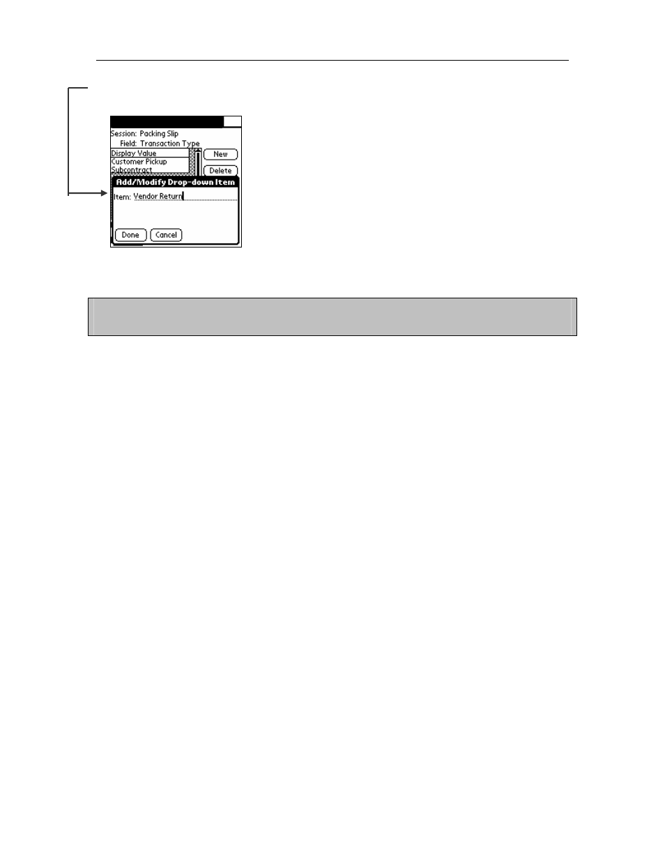 Chapter 4: field settings | Symbol Technologies AccuScan Palm Pro User Manual | Page 26 / 34