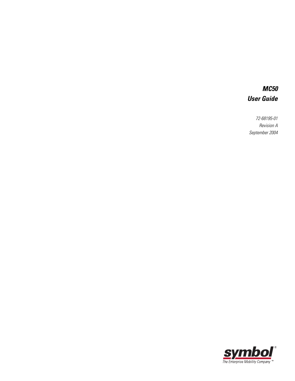 Mc50 user guide | Symbol Technologies MC50 User Manual | Page 3 / 102