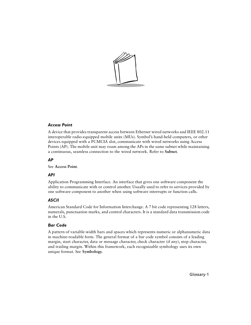 Glossary | Symbol Technologies VRC 6940 User Manual | Page 104 / 116