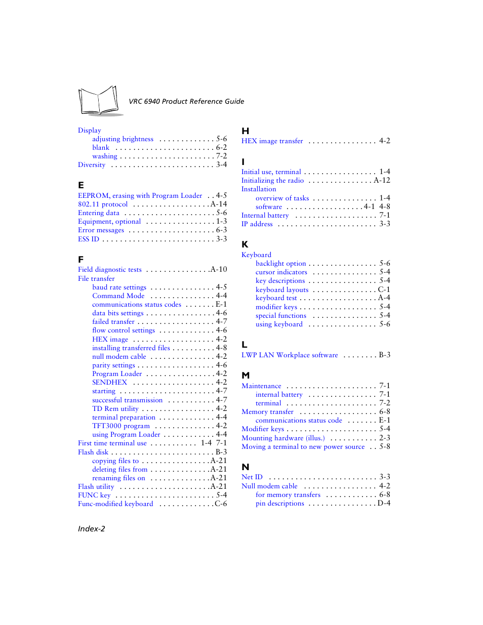 Symbol Technologies VRC 6940 User Manual | Page 113 / 116