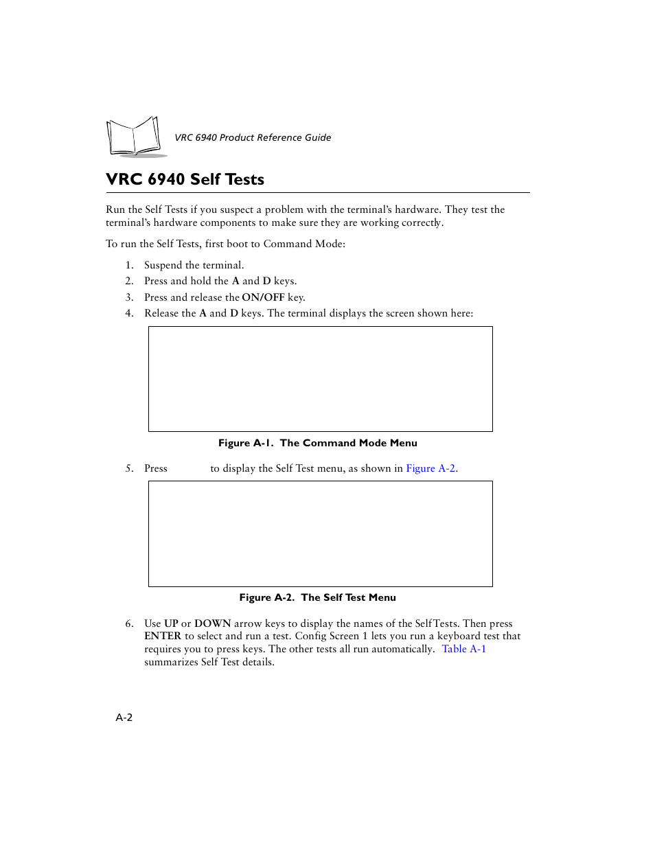 Vrc 6940 self tests | Symbol Technologies VRC 6940 User Manual | Page 61 / 116