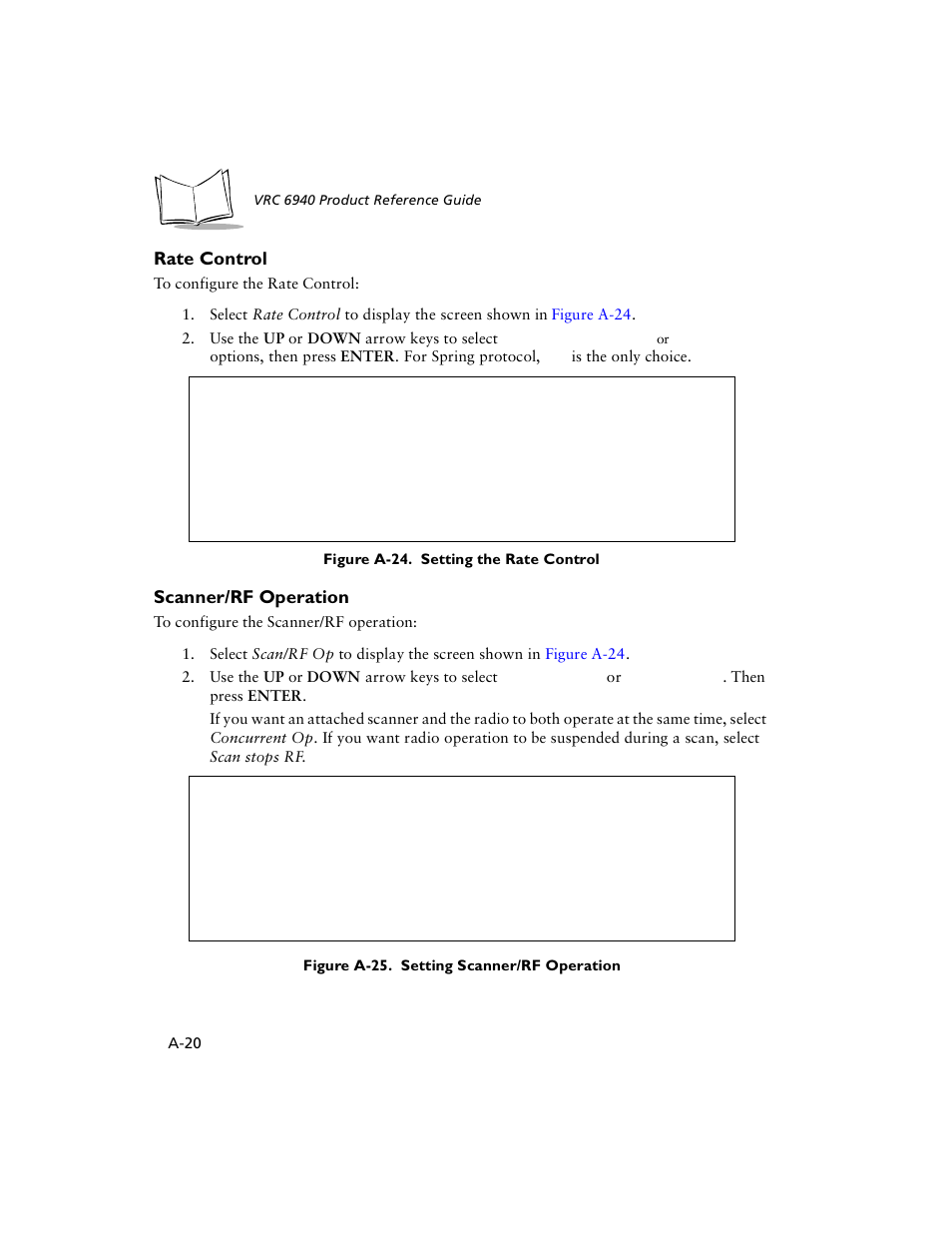 Rate control, Scanner/rf operation | Symbol Technologies VRC 6940 User Manual | Page 79 / 116