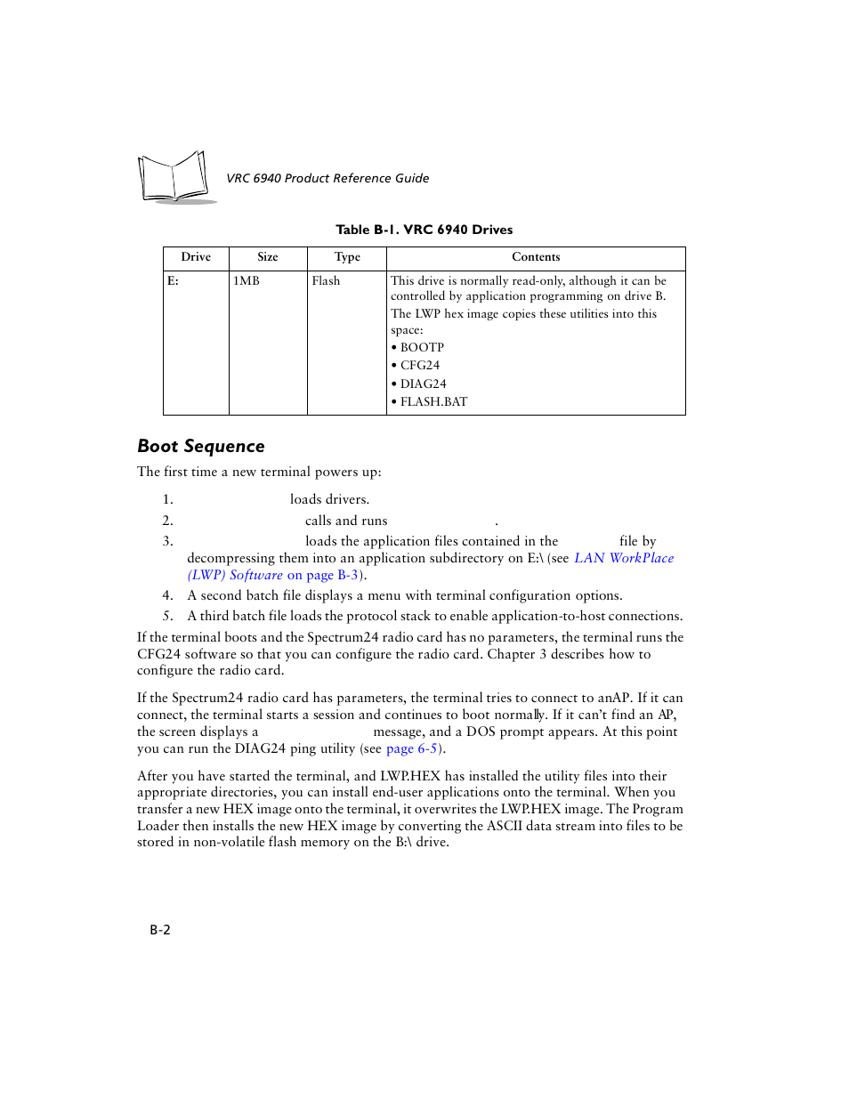 Boot sequence | Symbol Technologies VRC 6940 User Manual | Page 83 / 116