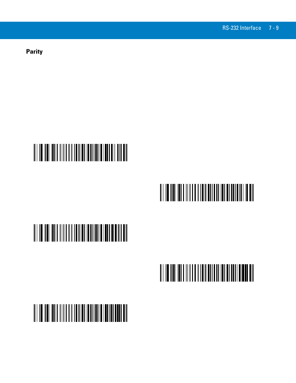 Parity, Parity -9 | Symbol Technologies 72E-86039-04 User Manual | Page 103 / 434