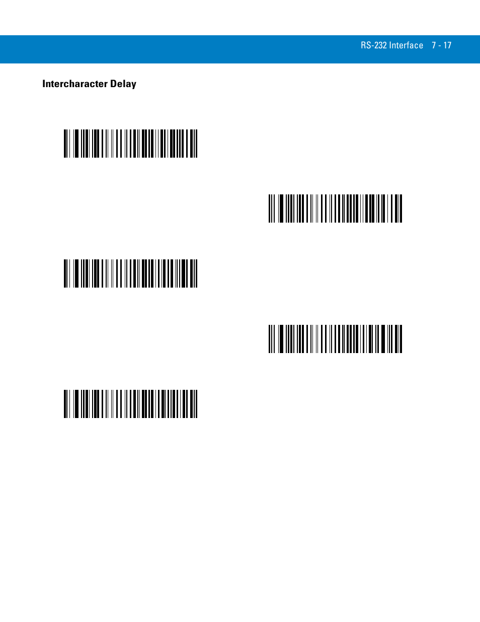 Intercharacter delay, Intercharacter delay -17 | Symbol Technologies 72E-86039-04 User Manual | Page 111 / 434