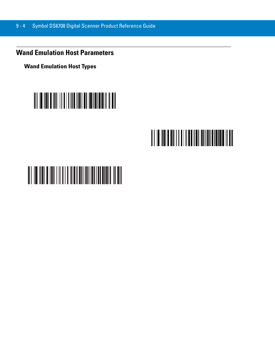 Wand emulation host parameters, Wand emulation host types, Wand emulation host parameters -4 | Wand emulation host types -4 | Symbol Technologies 72E-86039-04 User Manual | Page 122 / 434