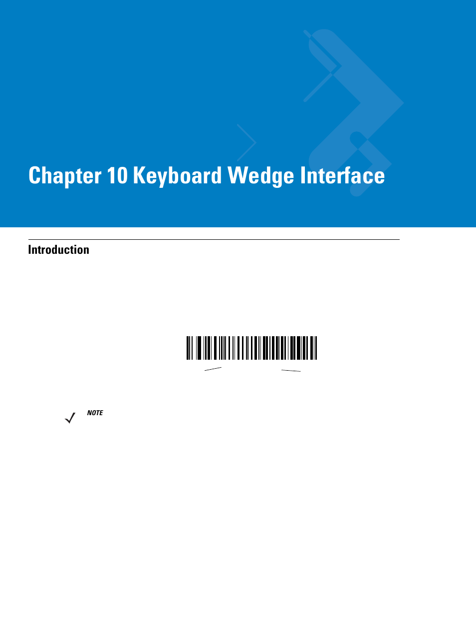 Keyboard wedge interface, Introduction, Chapter 10: keyboard wedge interface | Introduction -1, Chapter 10, keyboard wedge interface, Chapter 10 keyboard wedge interface | Symbol Technologies 72E-86039-04 User Manual | Page 127 / 434
