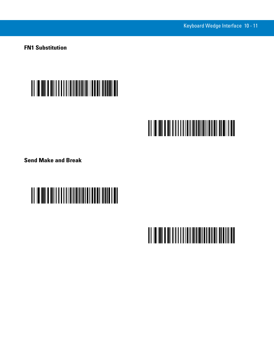 Fn1 substitution, Send make and break, Fn1 substitution -11 send make and break -11 | Symbol Technologies 72E-86039-04 User Manual | Page 137 / 434