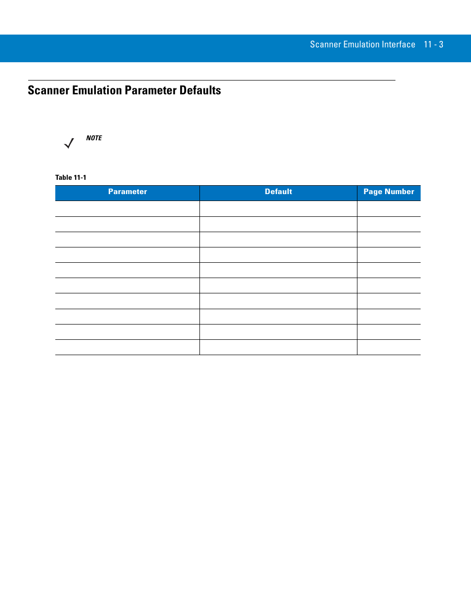 Scanner emulation parameter defaults, Scanner emulation parameter defaults -3 | Symbol Technologies 72E-86039-04 User Manual | Page 153 / 434