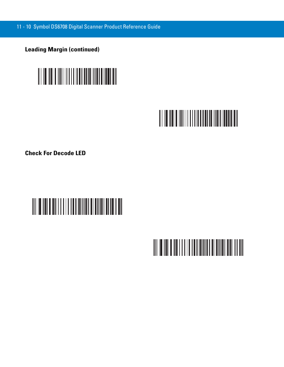 Check for decode led, Check for decode led -10, Leading margin (continued) check for decode led | Symbol Technologies 72E-86039-04 User Manual | Page 160 / 434