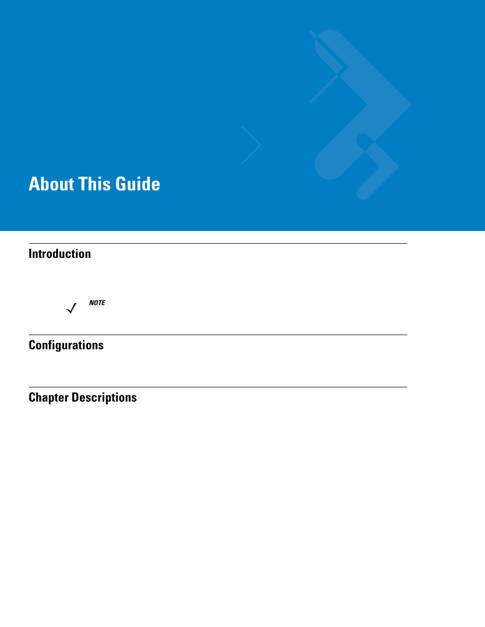About this guide, Introduction, Configurations | Chapter descriptions | Symbol Technologies 72E-86039-04 User Manual | Page 17 / 434