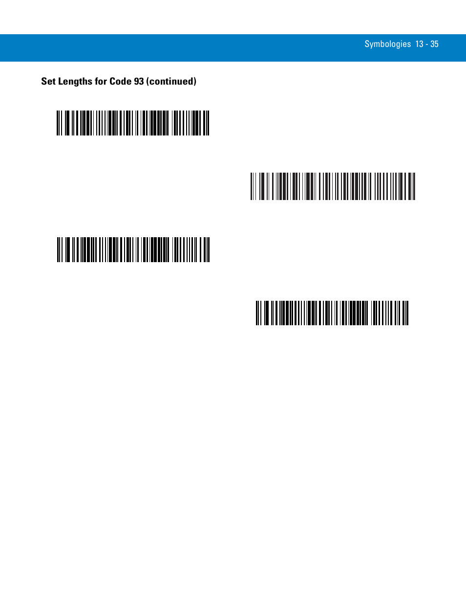 Set lengths for code 93 (continued) | Symbol Technologies 72E-86039-04 User Manual | Page 197 / 434