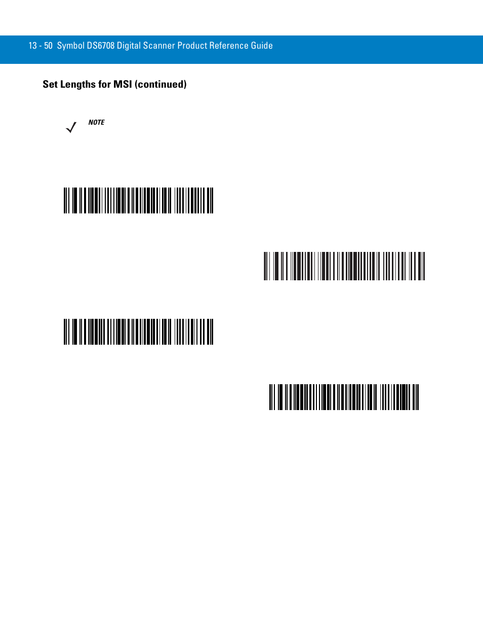 Set lengths for msi (continued) | Symbol Technologies 72E-86039-04 User Manual | Page 212 / 434
