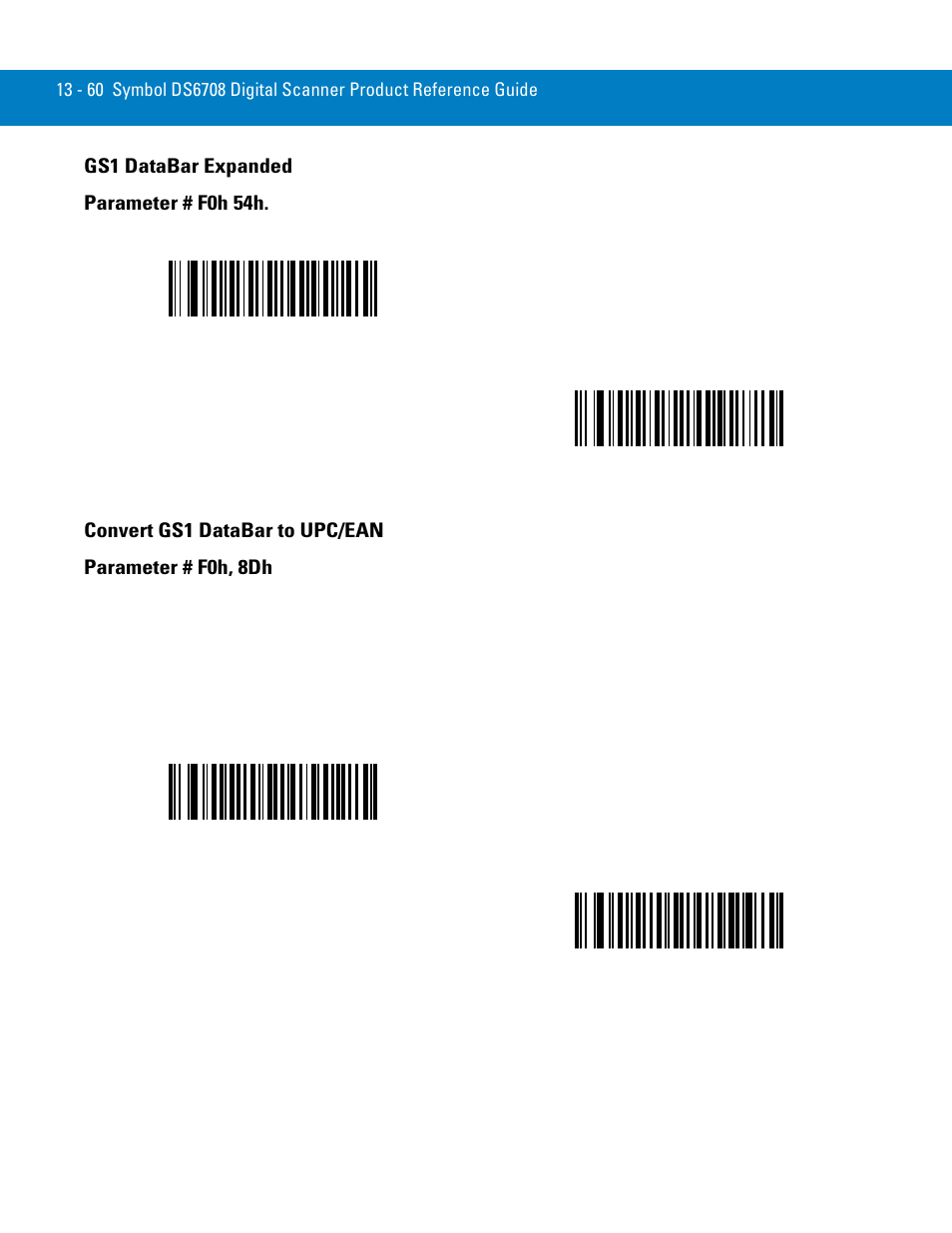 Gs1 databar expanded, Convert gs1 databar to upc/ean | Symbol Technologies 72E-86039-04 User Manual | Page 222 / 434