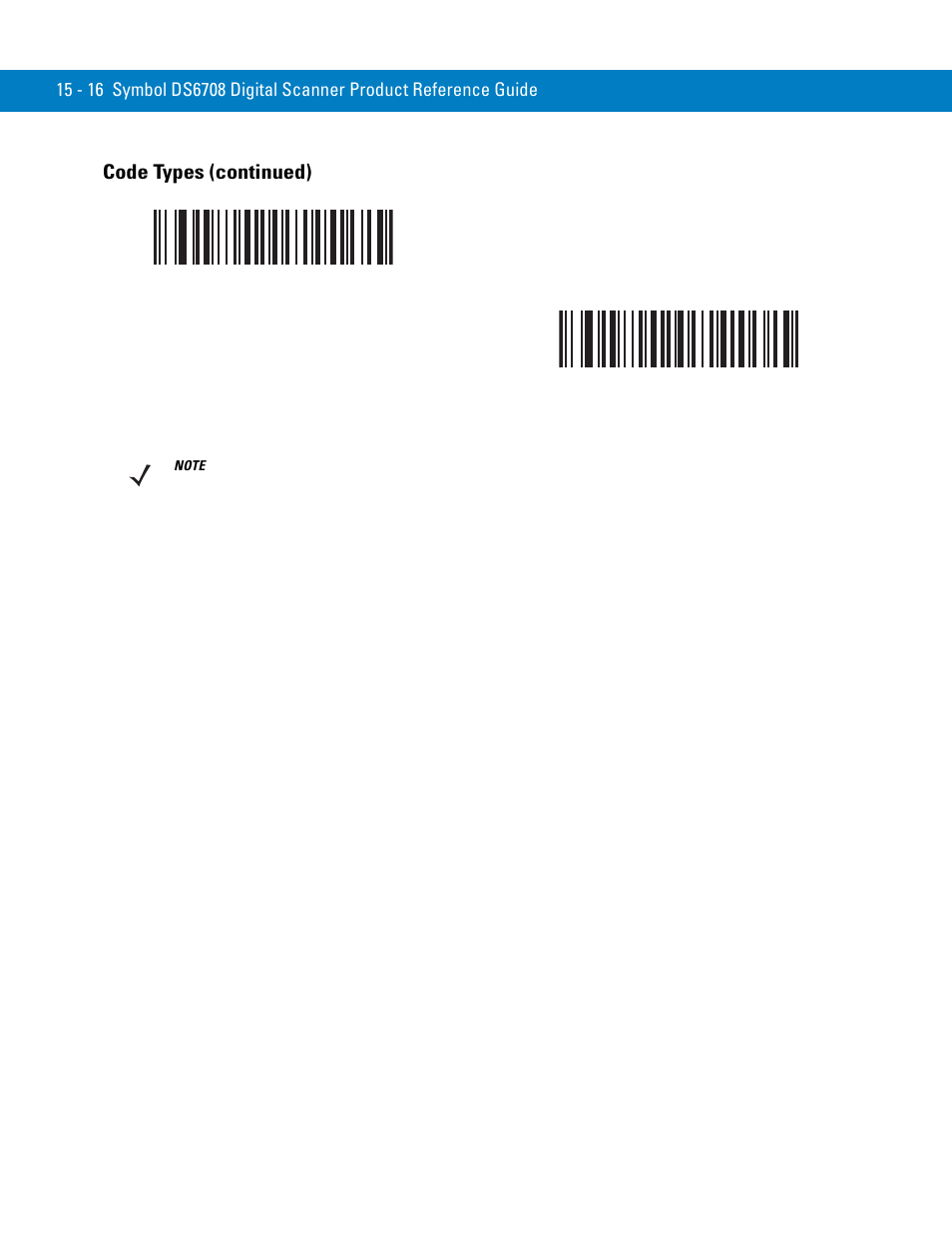 Code types (continued) | Symbol Technologies 72E-86039-04 User Manual | Page 292 / 434