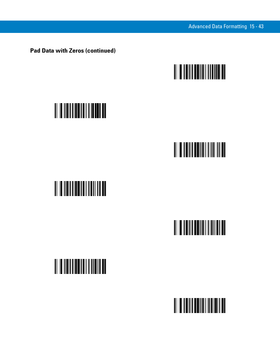 Pad data with zeros (continued) | Symbol Technologies 72E-86039-04 User Manual | Page 319 / 434