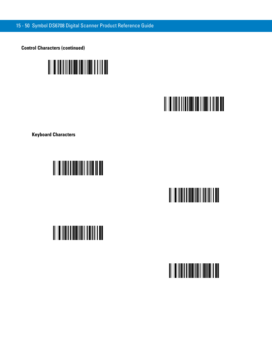 Keyboard characters | Symbol Technologies 72E-86039-04 User Manual | Page 326 / 434