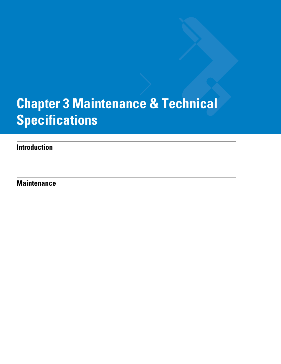 Maintenance & technical specifications, Introduction, Maintenance | Chapter 3: maintenance & technical specifications, Introduction -1 maintenance -1, Chapter 3, maintenance & technical specifications, Chapter 3 maintenance & technical specifications | Symbol Technologies 72E-86039-04 User Manual | Page 35 / 434