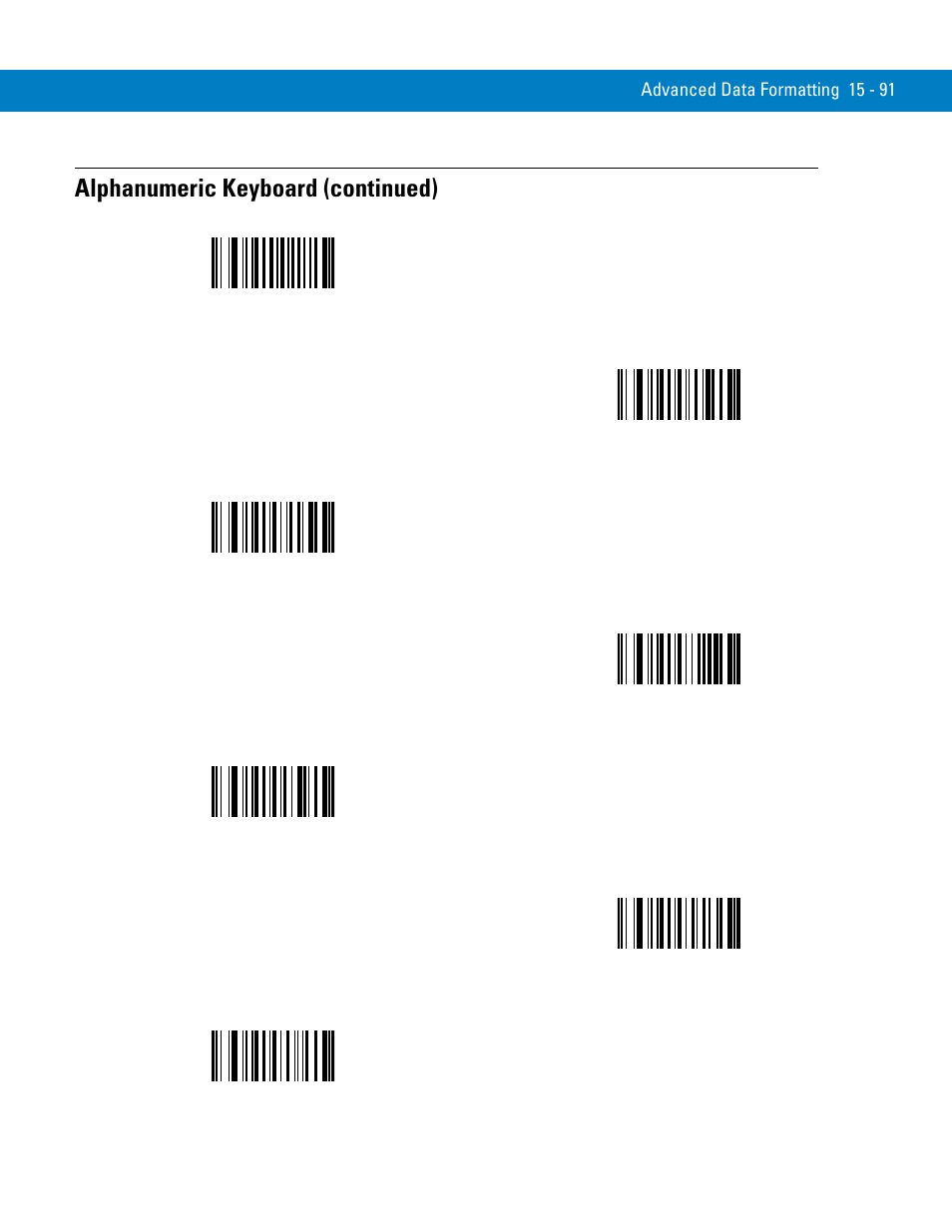 Alphanumeric keyboard (continued) | Symbol Technologies 72E-86039-04 User Manual | Page 367 / 434
