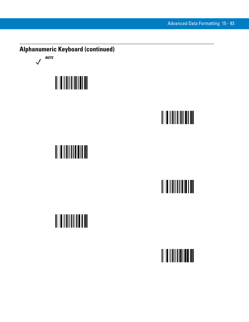 Alphanumeric keyboard (continued) | Symbol Technologies 72E-86039-04 User Manual | Page 369 / 434