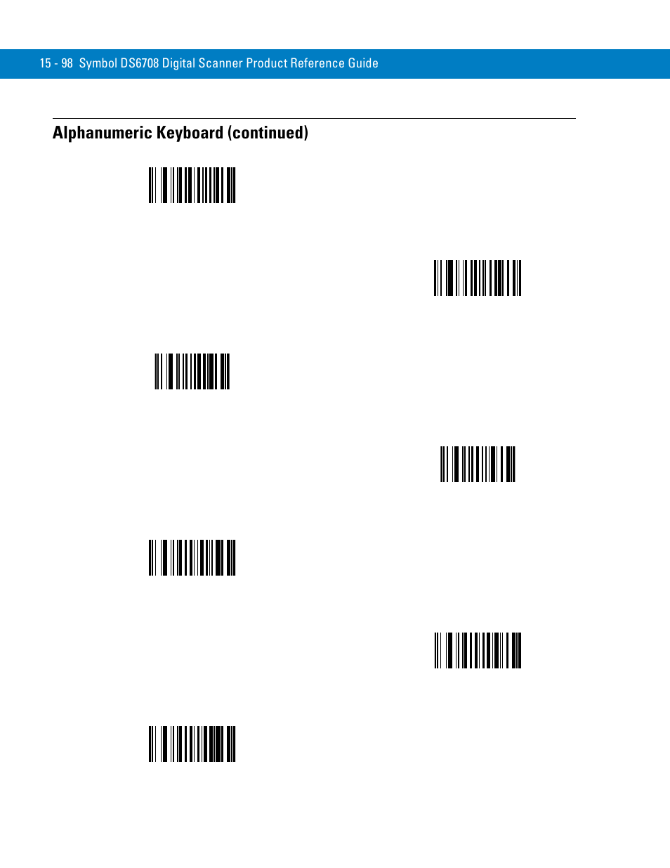 Cancel, End of message, Scan | Alphanumeric keyboard (continued) | Symbol Technologies 72E-86039-04 User Manual | Page 374 / 434