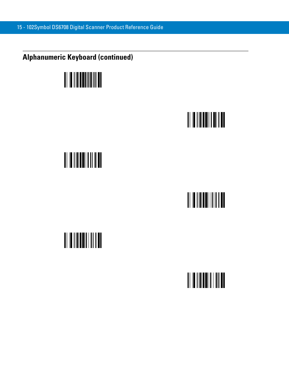 Alphanumeric keyboard (continued) | Symbol Technologies 72E-86039-04 User Manual | Page 378 / 434
