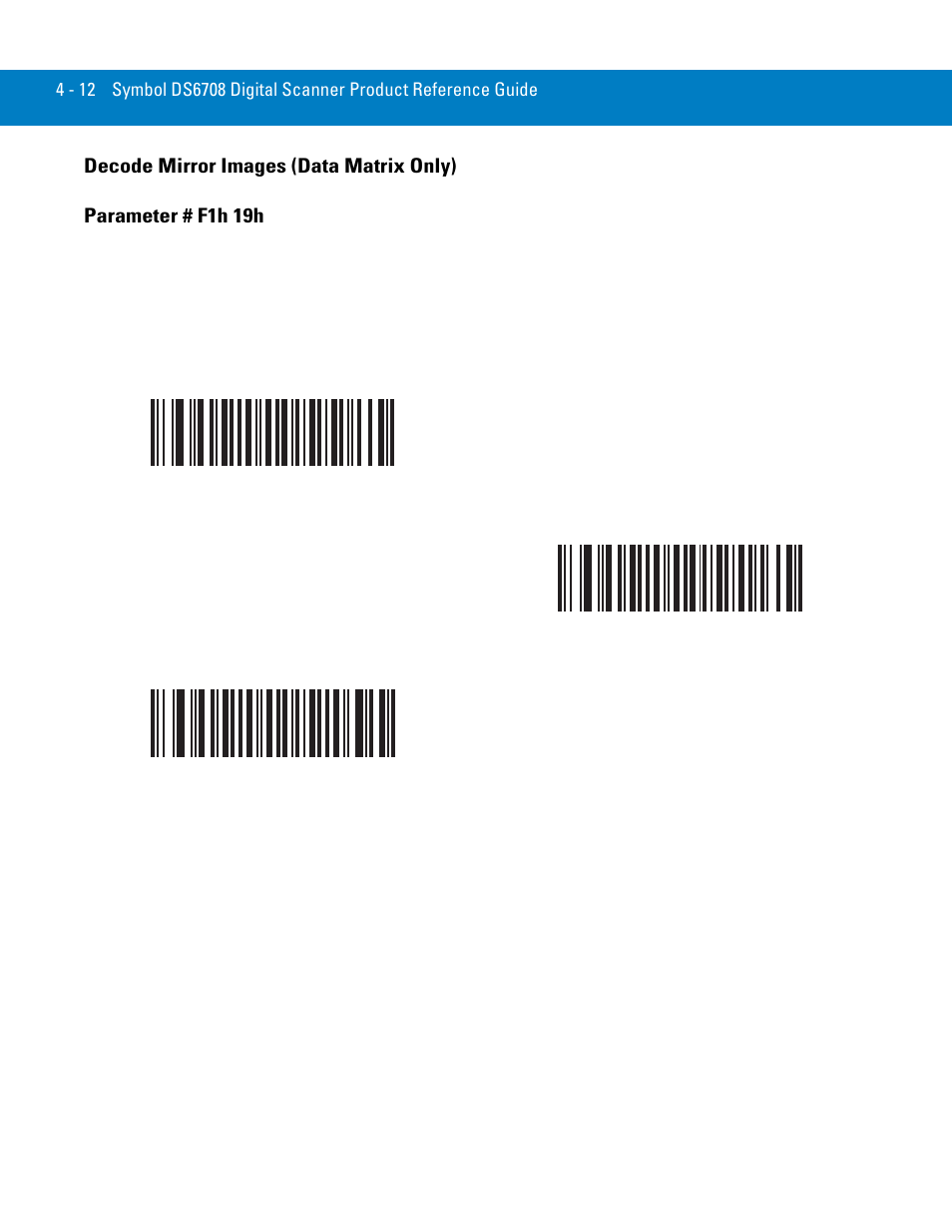 Decode mirror images (data matrix only), Decode mirror images (data matrix only) -12 | Symbol Technologies 72E-86039-04 User Manual | Page 54 / 434