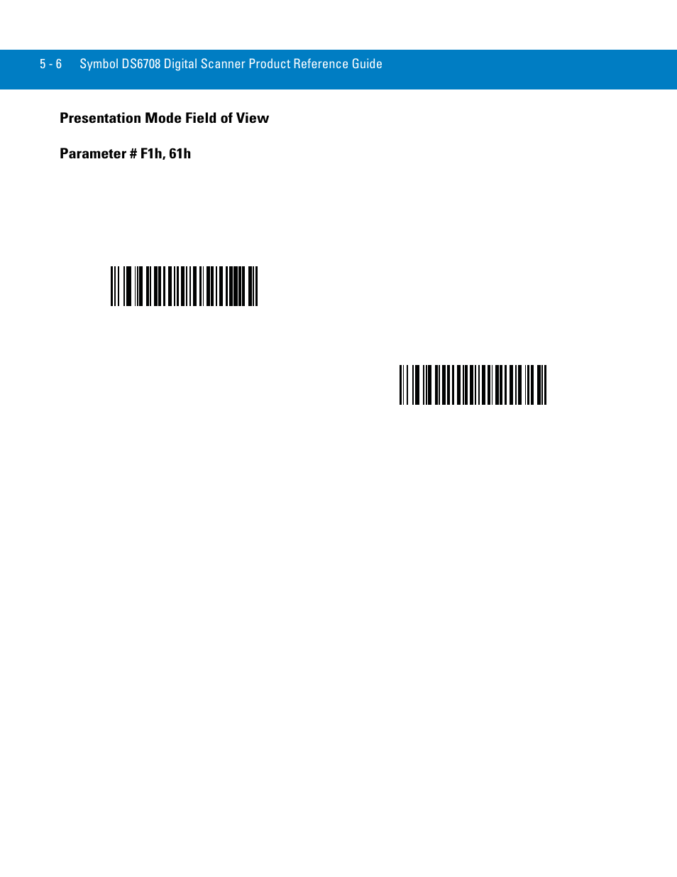 Presentation mode field of view, Presentation mode field of view -6 | Symbol Technologies 72E-86039-04 User Manual | Page 66 / 434