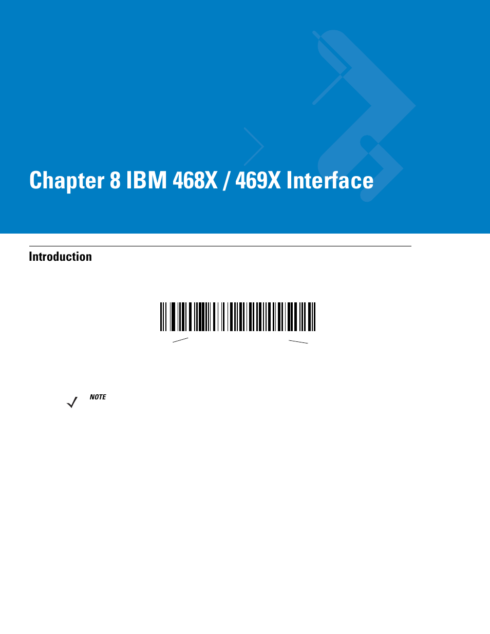 Ibm 468x / 469x interface, Introduction, Chapter 8: ibm 468x / 469x interface | Introduction -1, Chapter 8, ibm 468x / 469x interface | Symbol Technologies 72E-86039-04 User Manual | Page 89 / 434