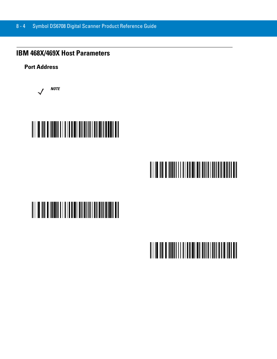 Ibm 468x/469x host parameters, Port address, Ibm 468x/469x host parameters -4 | Port address -4 | Symbol Technologies 72E-86039-04 User Manual | Page 92 / 434