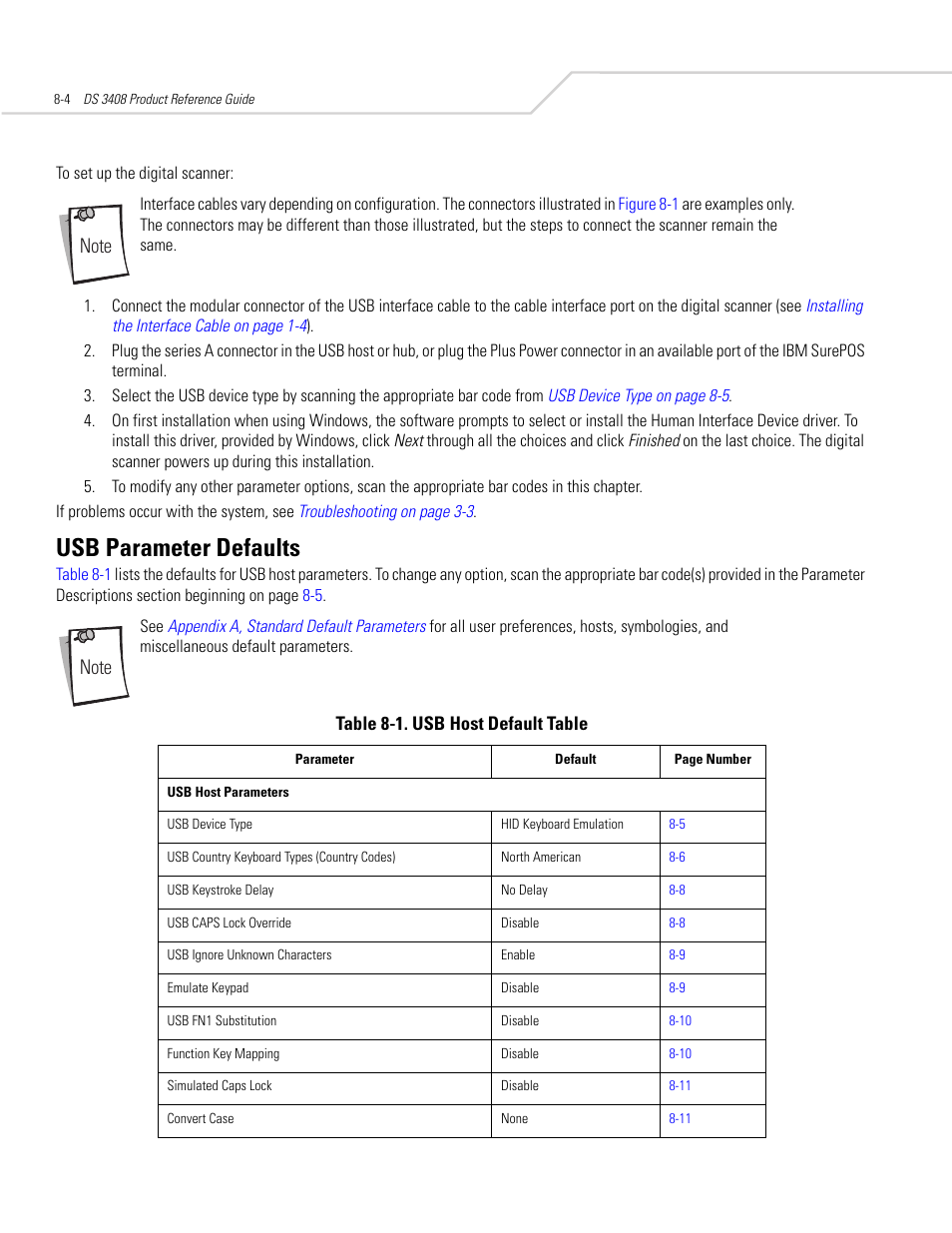 Usb parameter defaults, Usb parameter defaults -4 | Symbol Technologies DS 3408 User Manual | Page 110 / 396