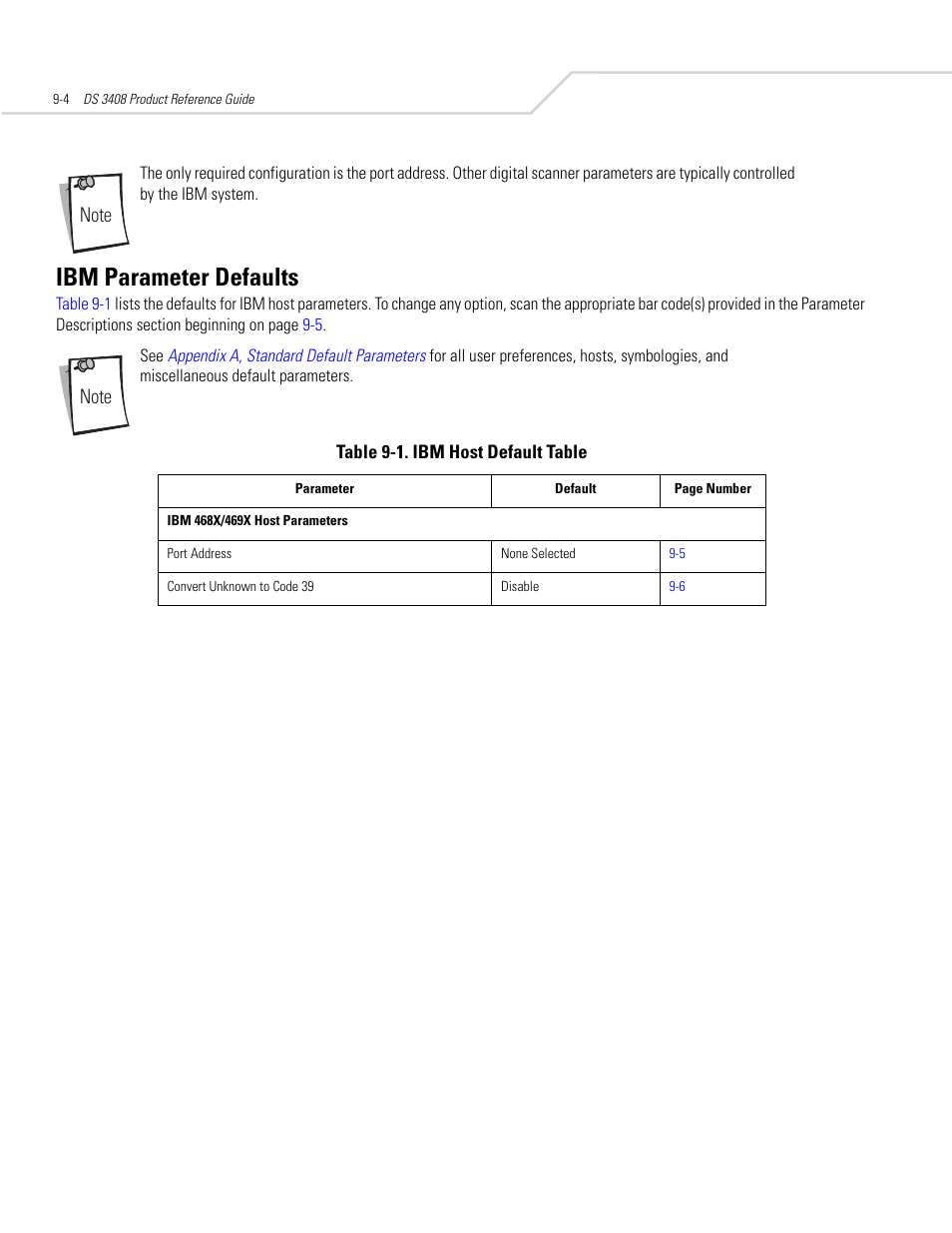 Ibm parameter defaults, Ibm parameter defaults -4 | Symbol Technologies DS 3408 User Manual | Page 130 / 396
