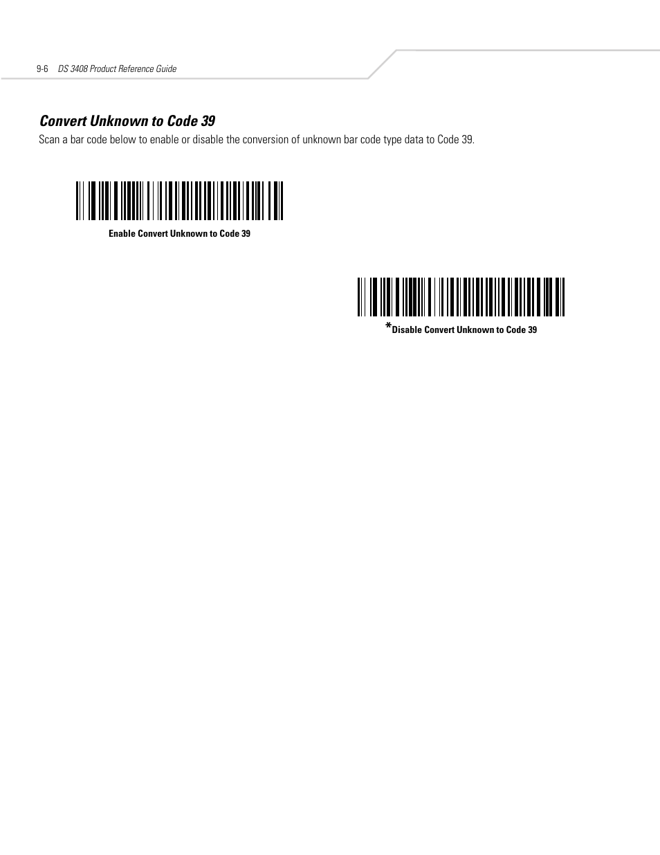 Convert unknown to code 39, Convert unknown to code 39 -6 | Symbol Technologies DS 3408 User Manual | Page 132 / 396