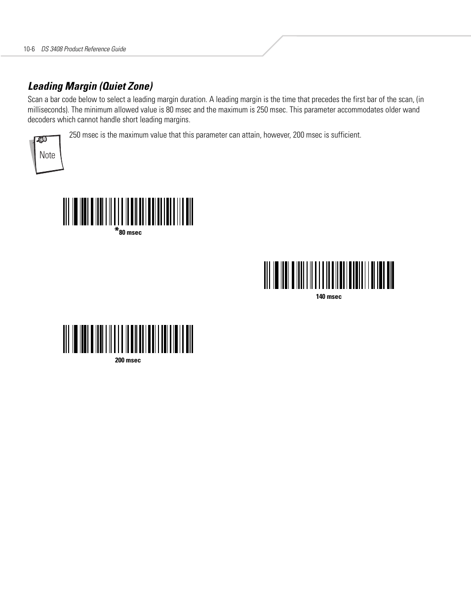 Leading margin (quiet zone), Leading margin (quiet zone) -6 | Symbol Technologies DS 3408 User Manual | Page 138 / 396