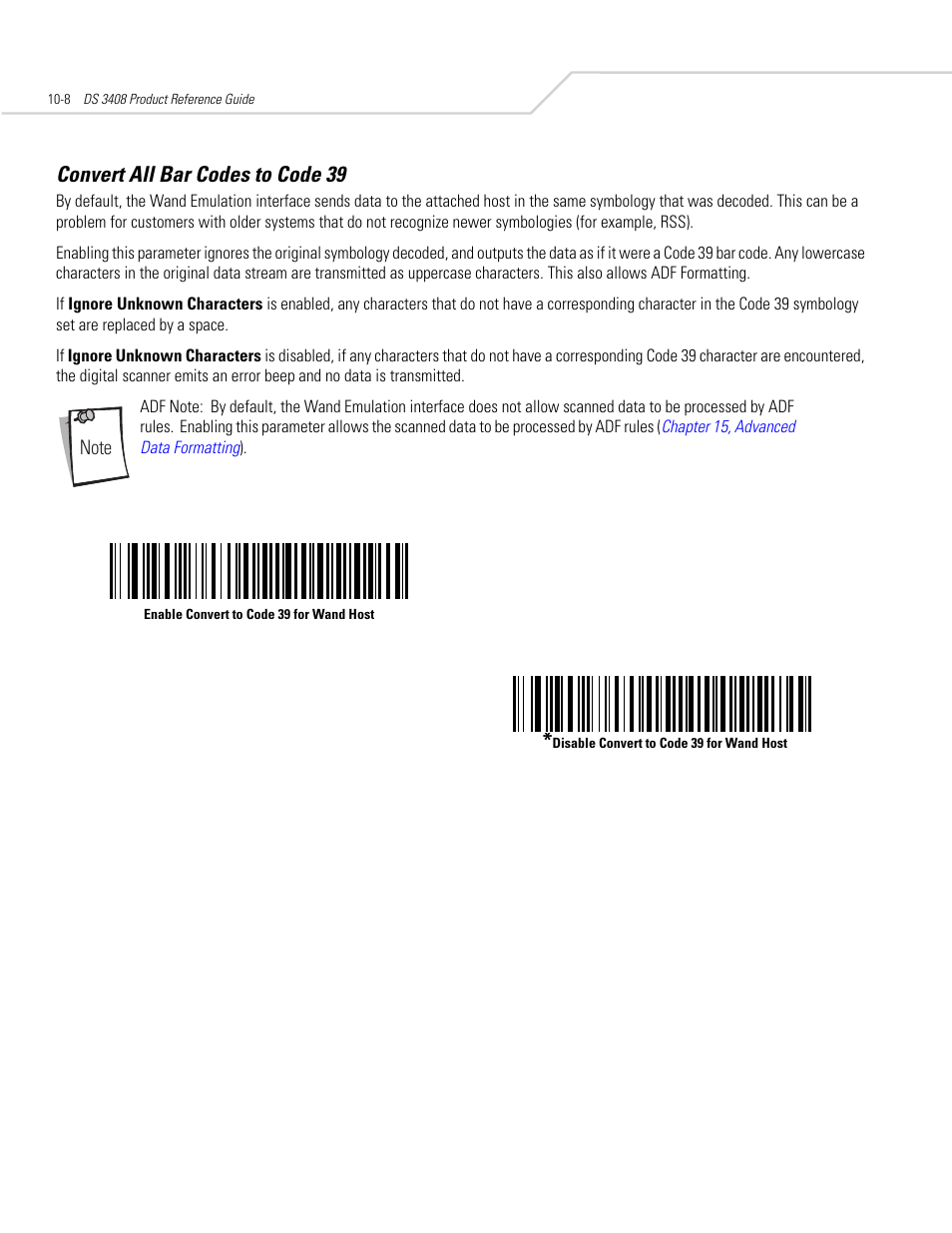 Convert all bar codes to code 39, Convert all bar codes to code 39 -8 | Symbol Technologies DS 3408 User Manual | Page 140 / 396