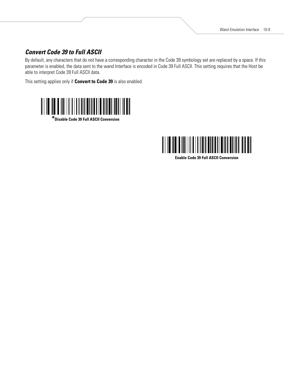 Convert code 39 to full ascii, Convert code 39 to full ascii -9 | Symbol Technologies DS 3408 User Manual | Page 141 / 396