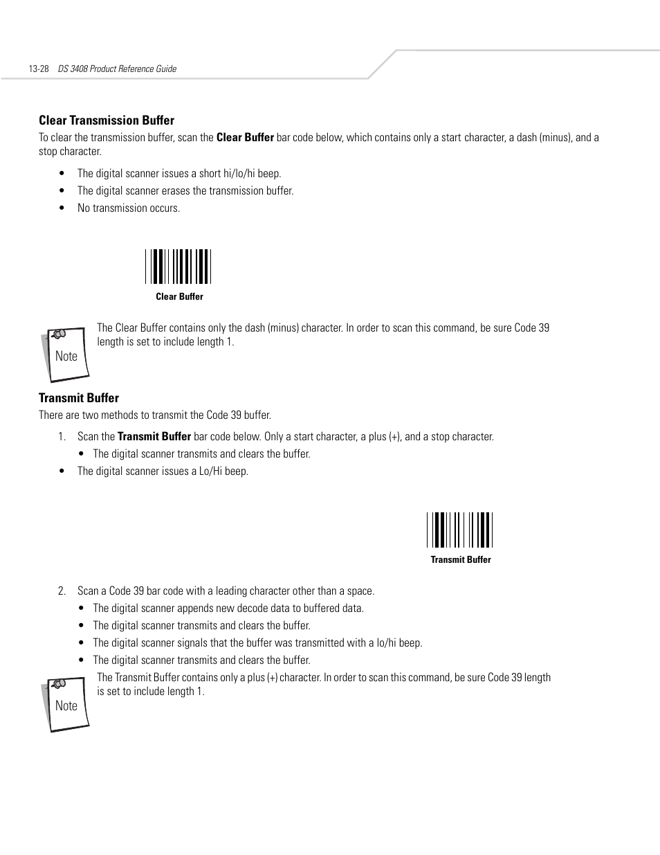 Transmit buffer on, Or clear the bu | Symbol Technologies DS 3408 User Manual | Page 186 / 396